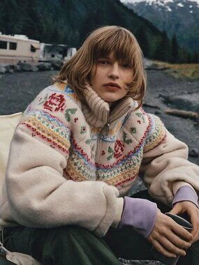 Anthropologie The Somerset Strapless Maxi Dress Blue Motif 1X NWT